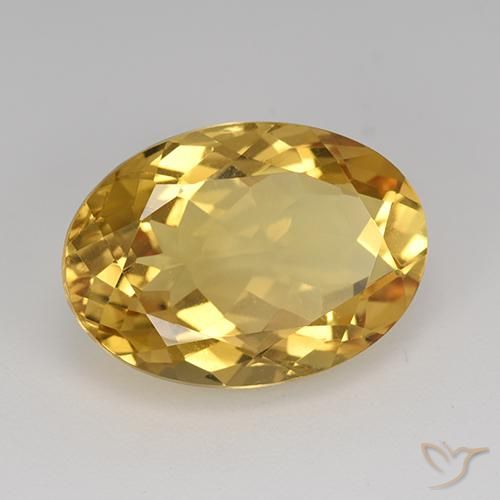 Citrine Doré moyen naturelle ovale, 11.54 ct, VVS