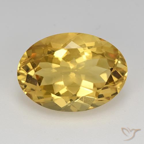 Citrine Doré moyen naturelle ovale, 11.80 ct, VVS