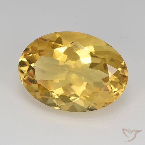 Citrine Doré moyen naturelle ovale, 11.80 ct, VVS