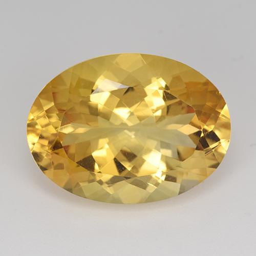 Citrine doré naturelle coupe ovale, 16,45 ct, VVS