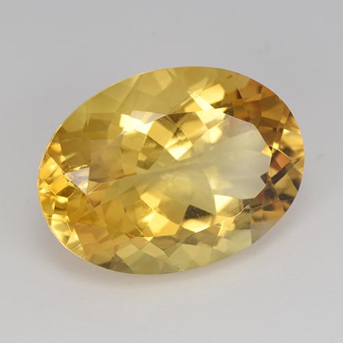 Citrine doré naturelle coupe ovale, 16,45 ct, VVS