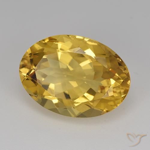Citrine Doré moyen naturelle ovale, 12.34 ct, VVS