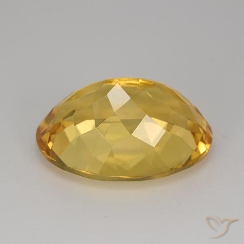 Citrine Doré moyen naturelle ovale, 12.34 ct, VVS
