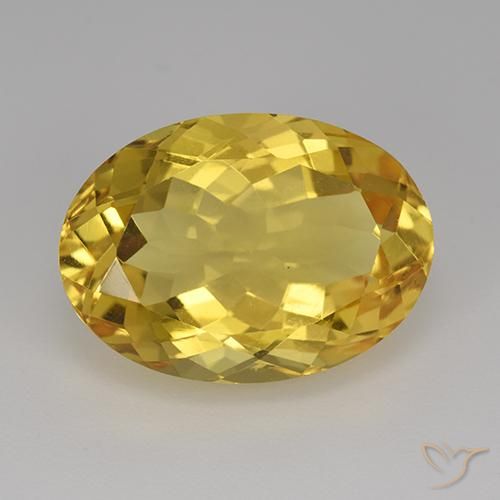 12.08ct Naturel Doré Citrine, ovale, VVS