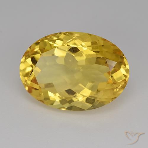 Citrine Doré naturelle ovale, 12.08 ct, VVS