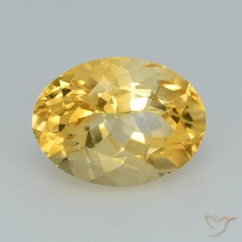 Citrine Or naturelle ovale, 3.40 ct, VS