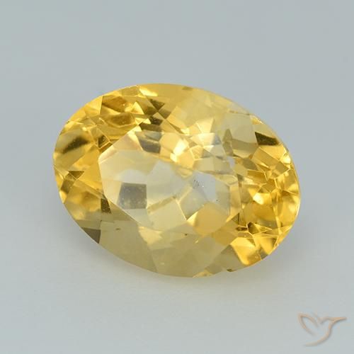 Citrine Or naturelle ovale, 3.40 ct, VS