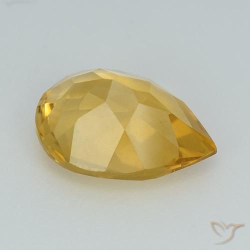 Citrine Doré naturelle En forme de poire, 2.23 ct, VVS-VS