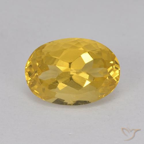 Citrine Orange Doré naturelle ovale, 3.20 ct, VS