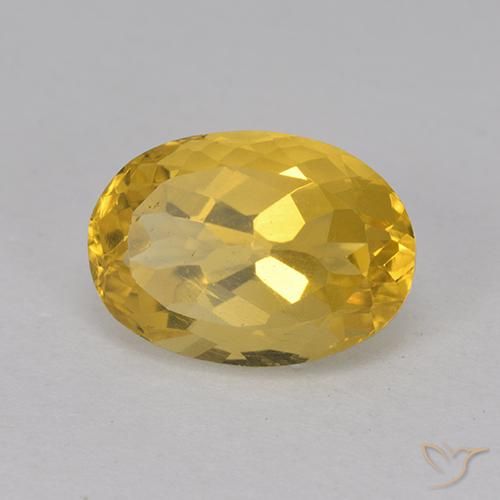 Citrine Orange Doré naturelle ovale, 3.20 ct, VS