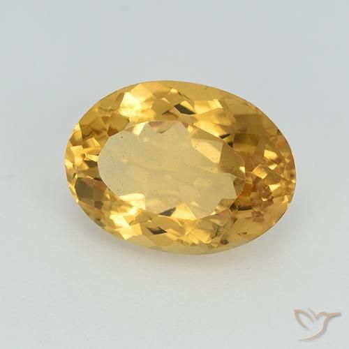Citrine Orange doré profond naturelle ovale, 2.80 ct, VS