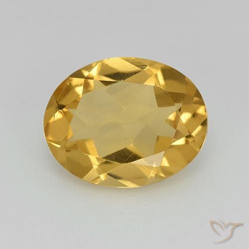 Citrine Orange Doré naturelle ovale, 2.19 ct, VVS