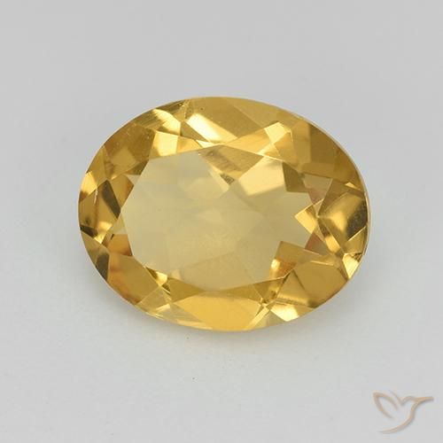 Citrine Orange Doré naturelle ovale, 2.19 ct, VVS