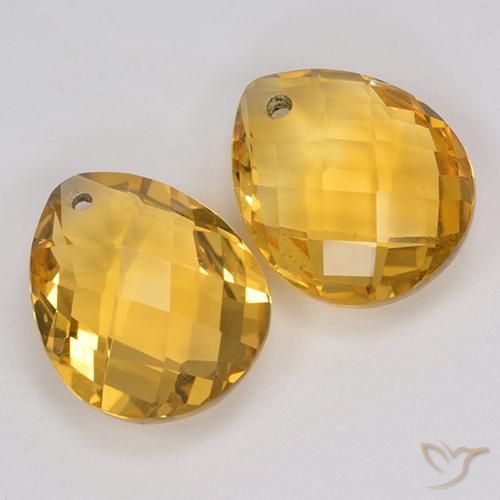Shop natural 7.60ct Orange Doré Citrine gems, En forme de poire, from Brésil at GemSelect. In stock, global shipping!