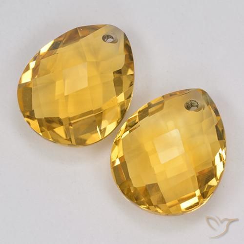 Shop natural 7.60ct Orange Doré Citrine gems, En forme de poire, from Brésil at GemSelect. In stock, global shipping!