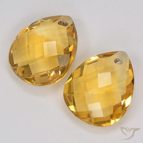Shop natural 7.43ct Orange Doré Citrine gems, En forme de poire, from Brésil at GemSelect. In stock, global shipping!