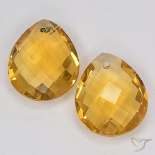 Shop natural 6.77ct Orange doré profond Citrine gems, En forme de poire, from Brésil at GemSelect. In stock, global shipping!