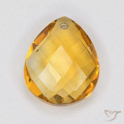 3.79ct Naturel Or orange foncé Citrine, En forme de poire, VVS-VS