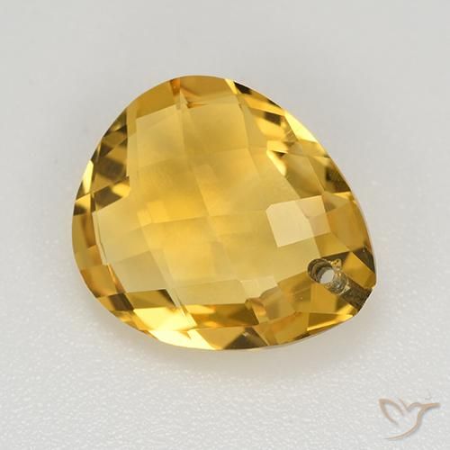 Citrine Or naturelle En forme de poire, 3.67 ct, VVS-VS