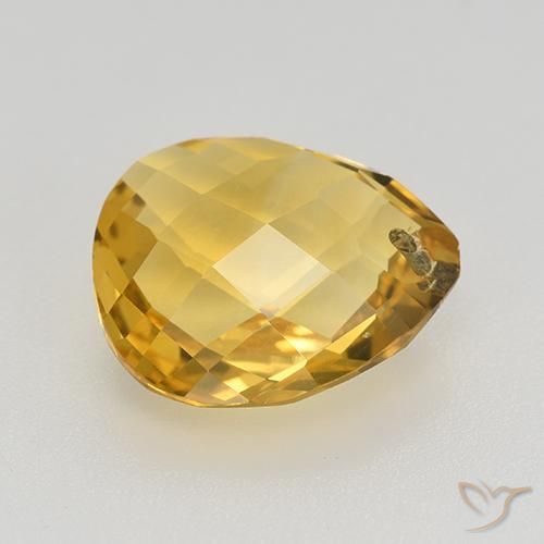 Citrine Or naturelle En forme de poire, 3.67 ct, VVS-VS