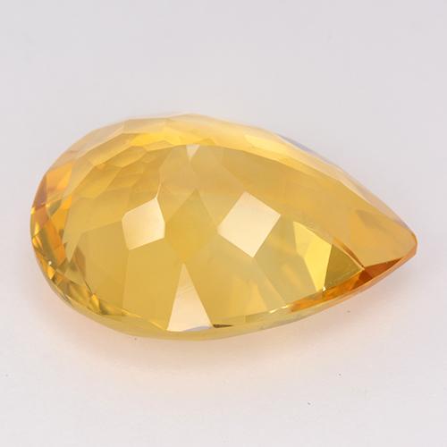 Citrine Doré moyen naturelle En forme de poire, 10.04 ct, VVS