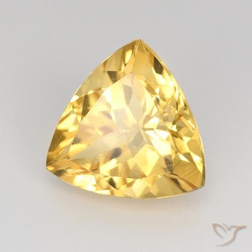 Citrine Doré moyen-léger naturelle Trillion, 2.24 ct, VVS-VS