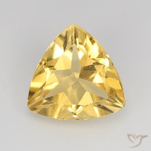 2.02ct Naturel Orange Doré Citrine, Trillion, VVS-VS