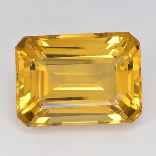 Citrine Doré foncé naturelle Taille émeraude, 16.85 ct, VVS-VS