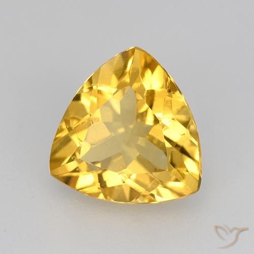 Citrine Doré vif naturelle Trillion, 1.94 ct, VVS-VS