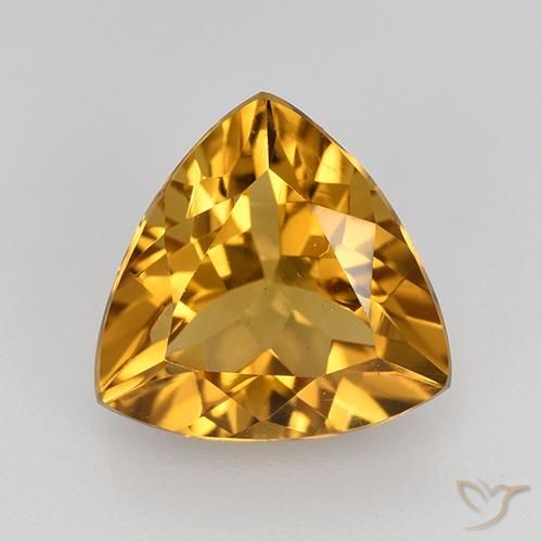 Citrine Or-orange moyen naturelle Trillion, 2.19 ct, VVS-VS