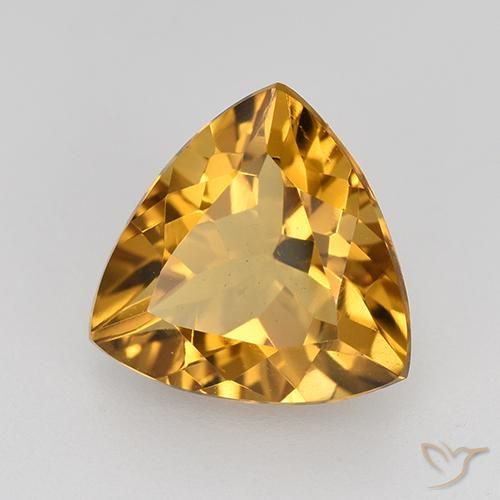 Citrine Or-orange moyen naturelle Trillion, 2.19 ct, VVS-VS