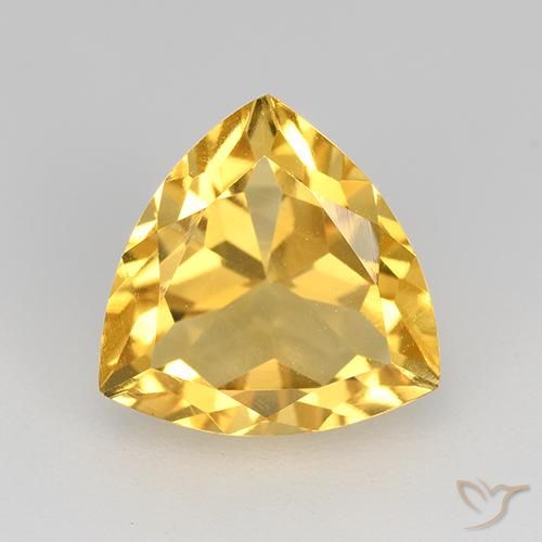 2.27ct Naturel Doré Citrine, Trillion, VVS-VS