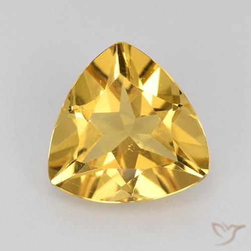 2.12ct Naturel Doré Citrine, Trillion, VVS-VS