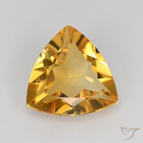 Citrine Orange moyen naturelle Trillion, 1.85 ct, VVS-VS