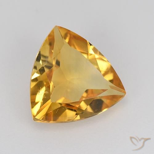 Citrine Orange moyen naturelle Trillion, 1.85 ct, VVS-VS
