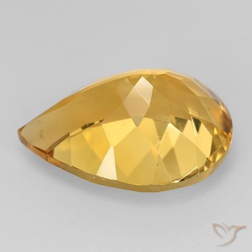 Citrine Orange-or naturelle En forme de poire, 7.93 ct, VVS-VS