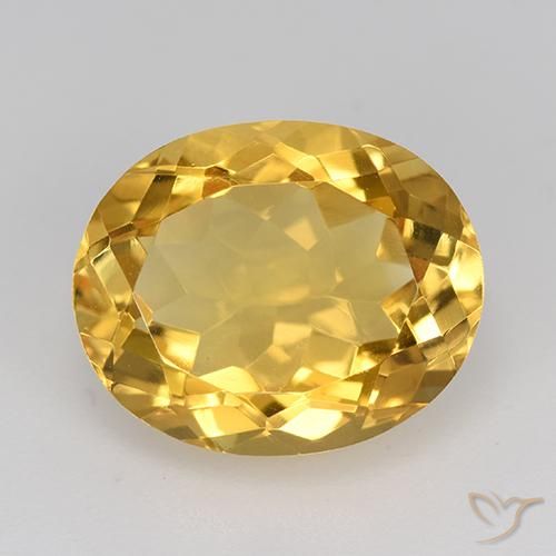 Citrine Doré moyen-foncé naturelle ovale, 4.83 ct, VVS-VS