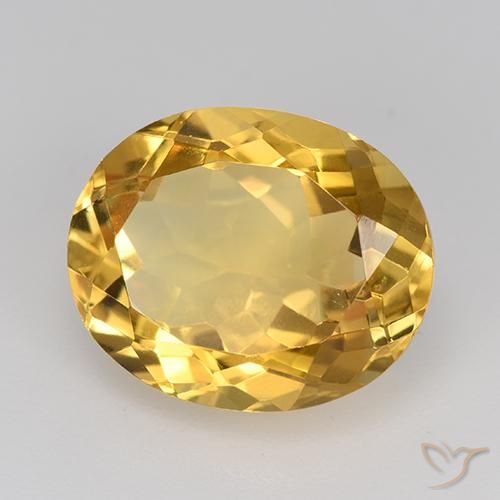Citrine Doré moyen-foncé naturelle ovale, 4.83 ct, VVS-VS