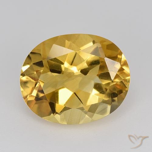 Citrine Orange Doré naturelle ovale, 4.59 ct, VVS-VS