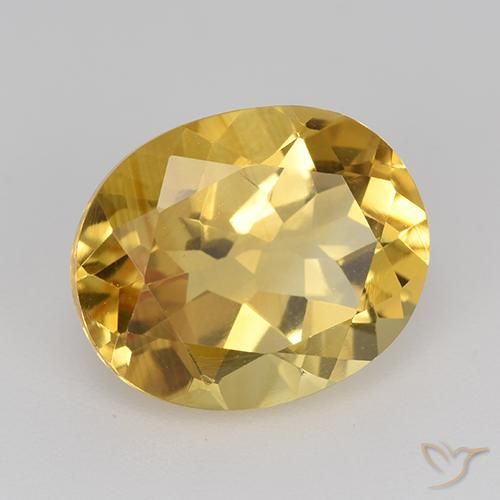 Citrine Orange Doré naturelle ovale, 4.59 ct, VVS-VS