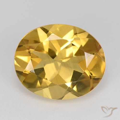 4.24ct Naturel Doré moyen Citrine, ovale, VVS-VS