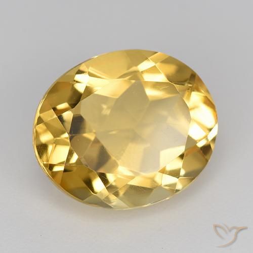 Citrine Orange Doré naturelle ovale, 4.38 ct, VVS-VS
