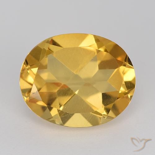 4.31ct Naturel Doré moyen-foncé Citrine, ovale, VVS-VS