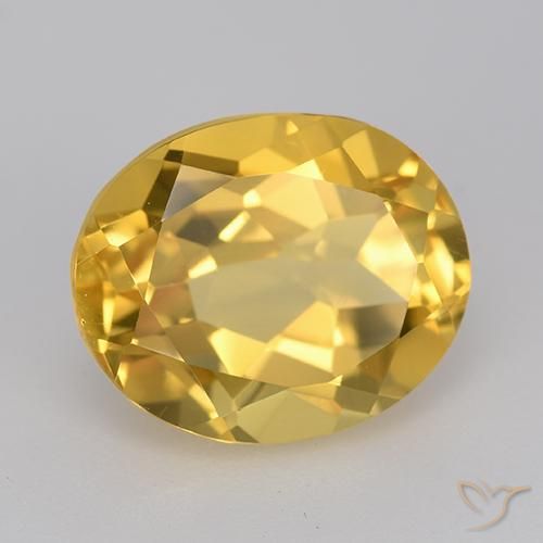 Citrine Orange Doré naturelle ovale, 4.66 ct, VVS-VS