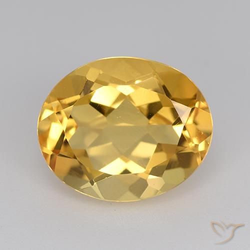 Citrine Doré moyen-léger naturelle ovale, 4.45 ct, VVS-VS