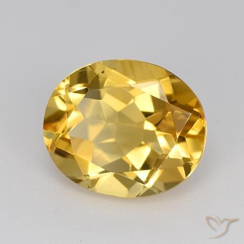 Citrine Doré moyen-léger naturelle ovale, 4.14 ct, VVS-VS