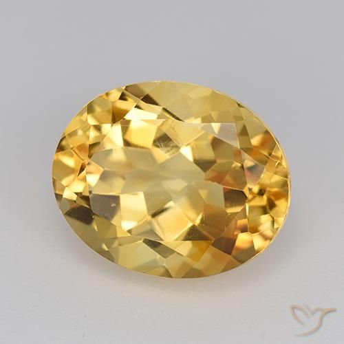 Citrine Orange Doré naturelle ovale, 4.76 ct, VVS-VS