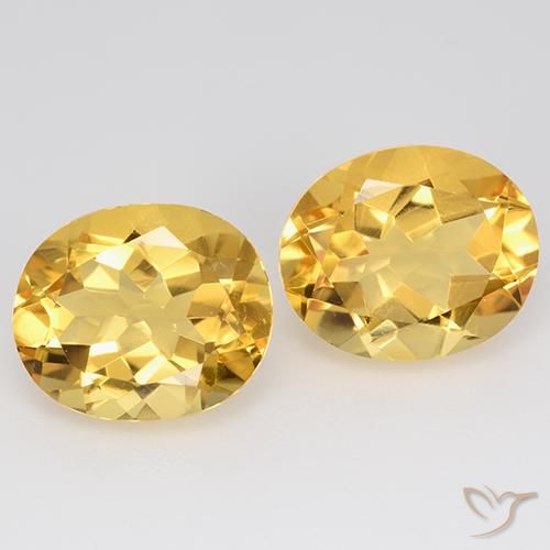 9.31ctw Naturel Doré Citrine, ovale, VVS-VS