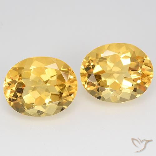 10.12ctw Naturel Doré Citrine, ovale, VVS-VS