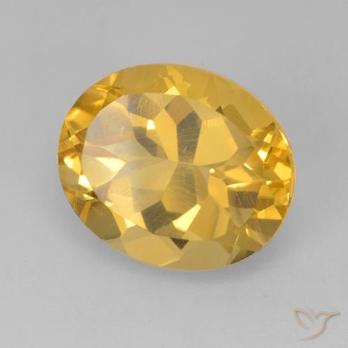 Citrine Doré vif naturelle ovale, 4.43 ct, VVS-VS
